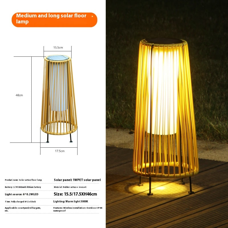 Outdoor Solar Bamboo Lantern Lights 